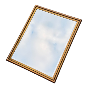 Espejo Biselado Estilo Art-Deco de Bronce