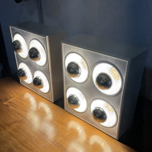 Par de Apliques de Pared Space Age Diseño Italiano